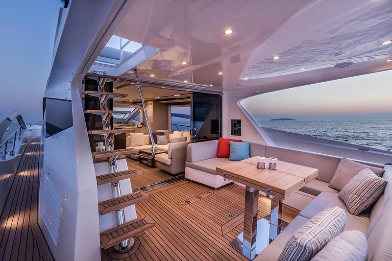 Interior view of the one of Enjoy Miami's yachts.